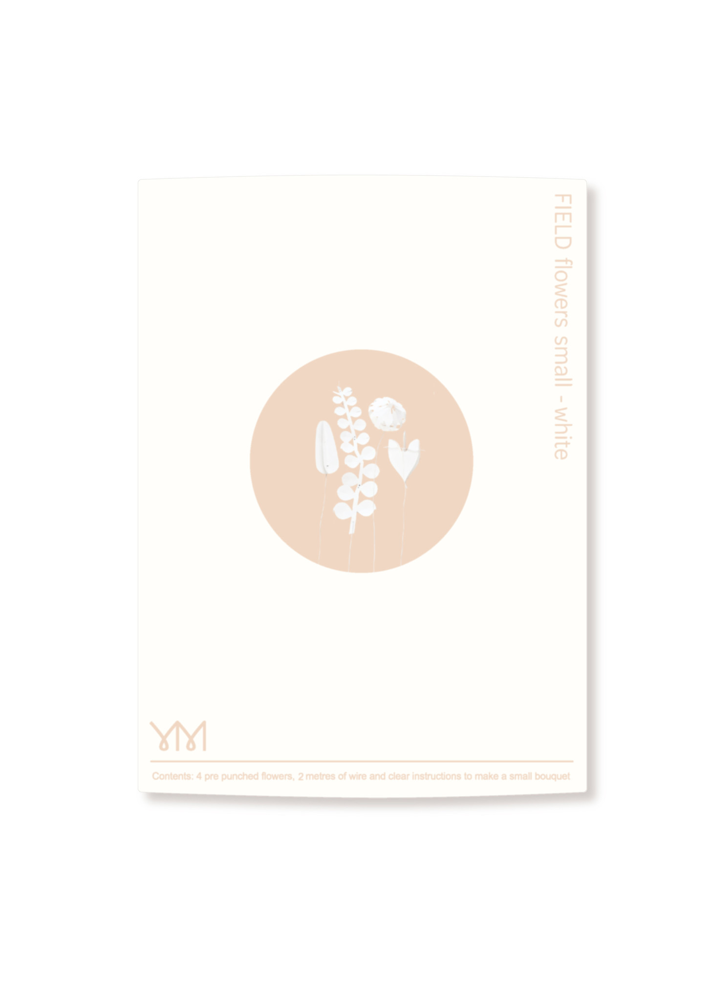 FIELD flowers – small white | four white paper flowers DIY kit
