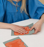 OAK tree - red  | eikenboompje van papier met houten stam, DIY set