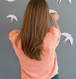 SVERM large | three grey cardboard swallows for the wall