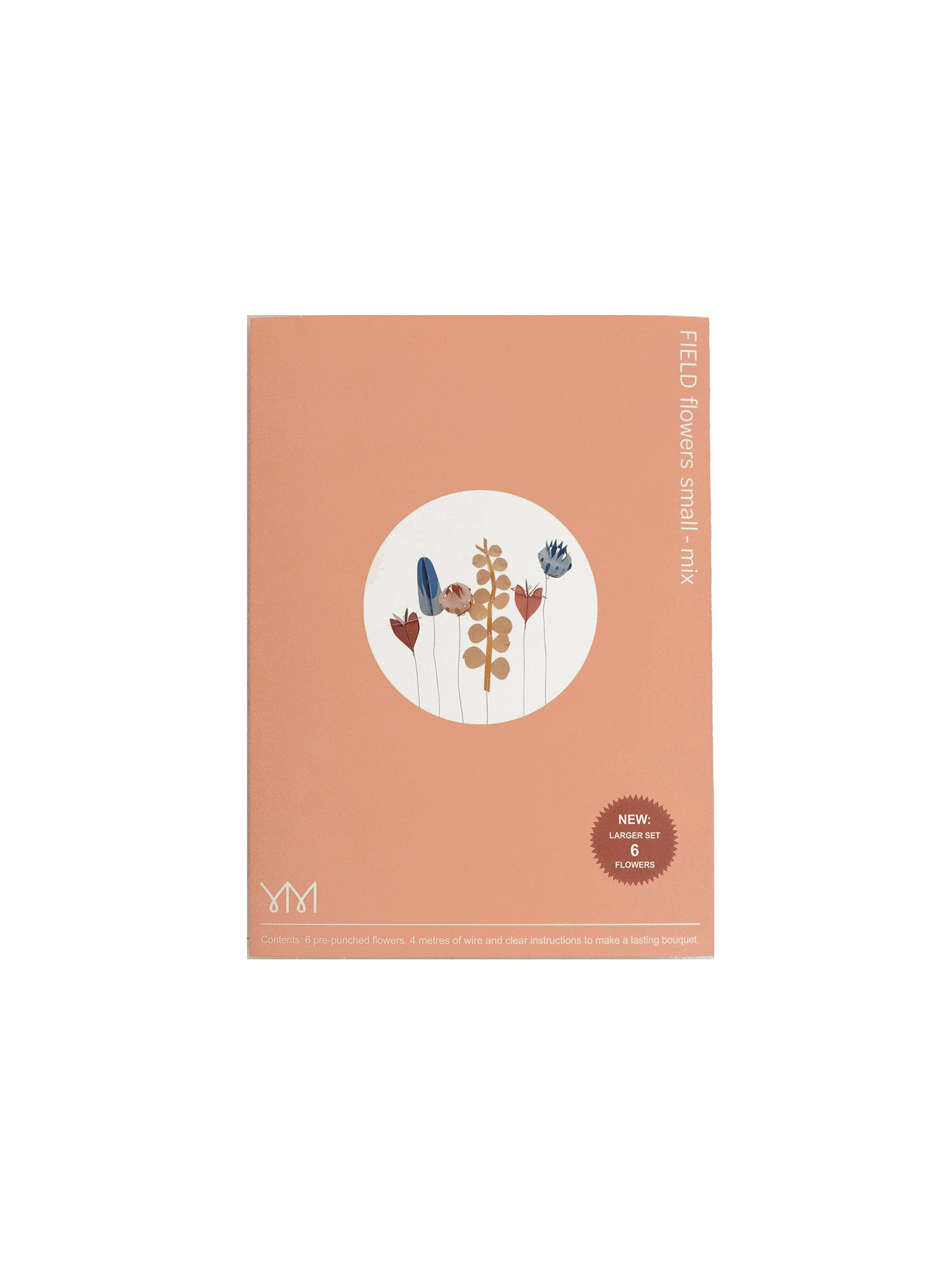 FIELD small - mix | six two-tone paper flowers DIY kit