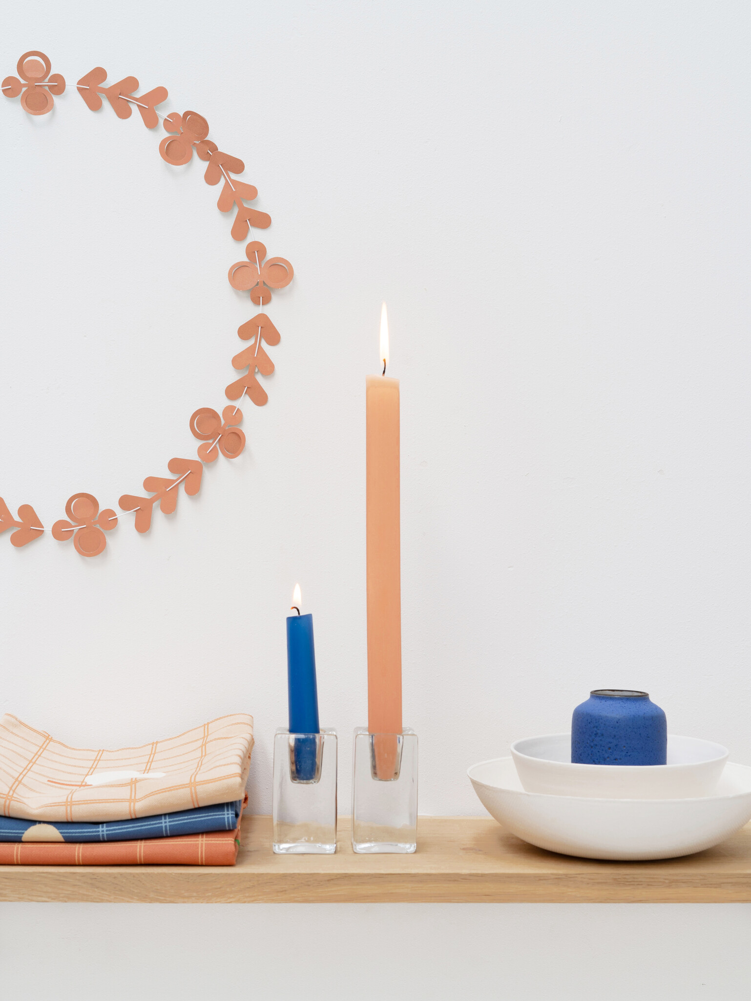 FOLK ornaments - terra-green | DIY set met 20 papieren folkloristische ornamenten