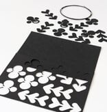 FOLK black | DIY set met 20 zwarte papieren ornamenten