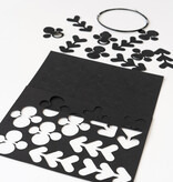 FOLK ornaments - black | 20 paper ornaments for a wreath or garland