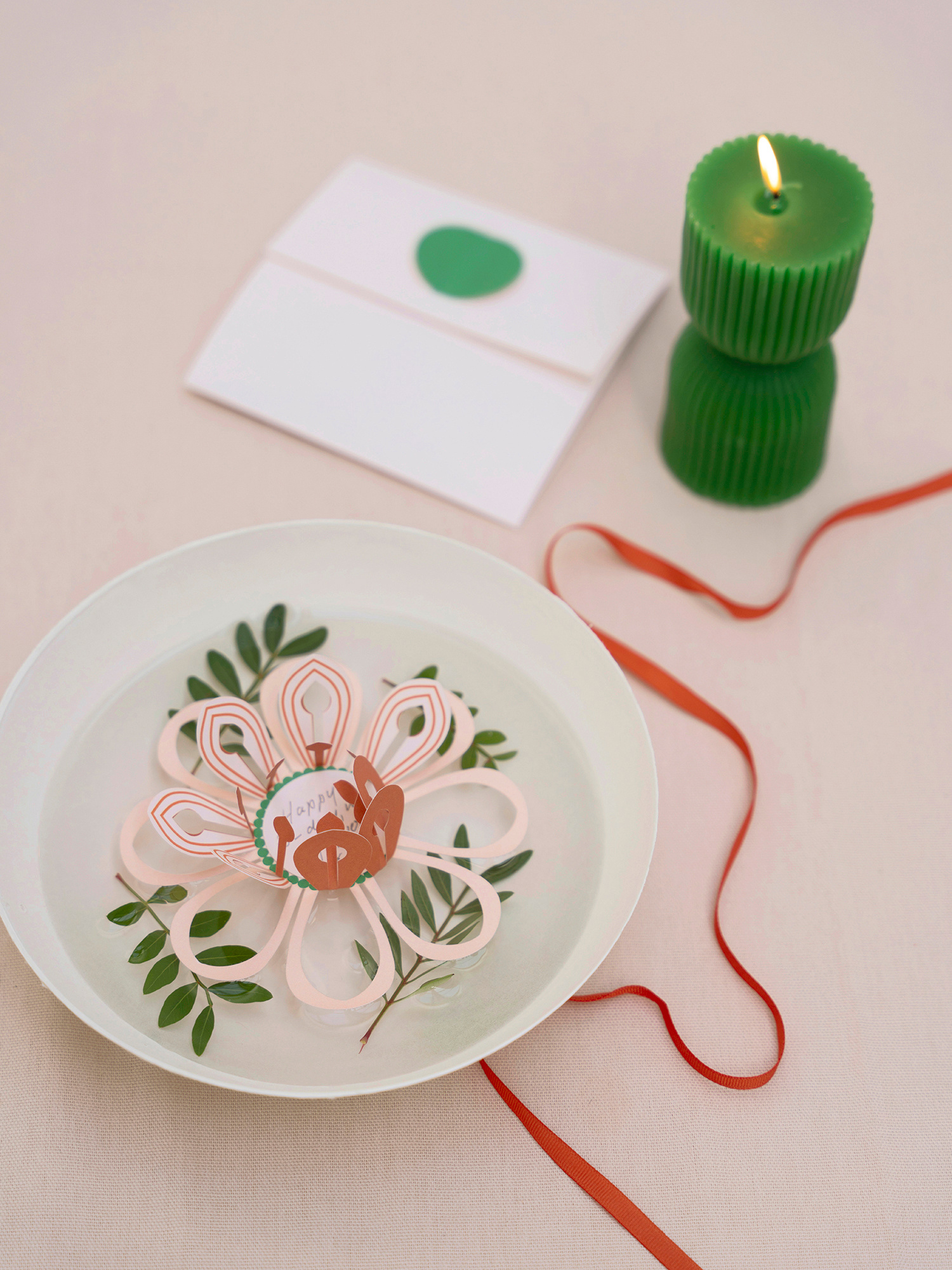 MAGIC flower festive | paper flower card that opens on water