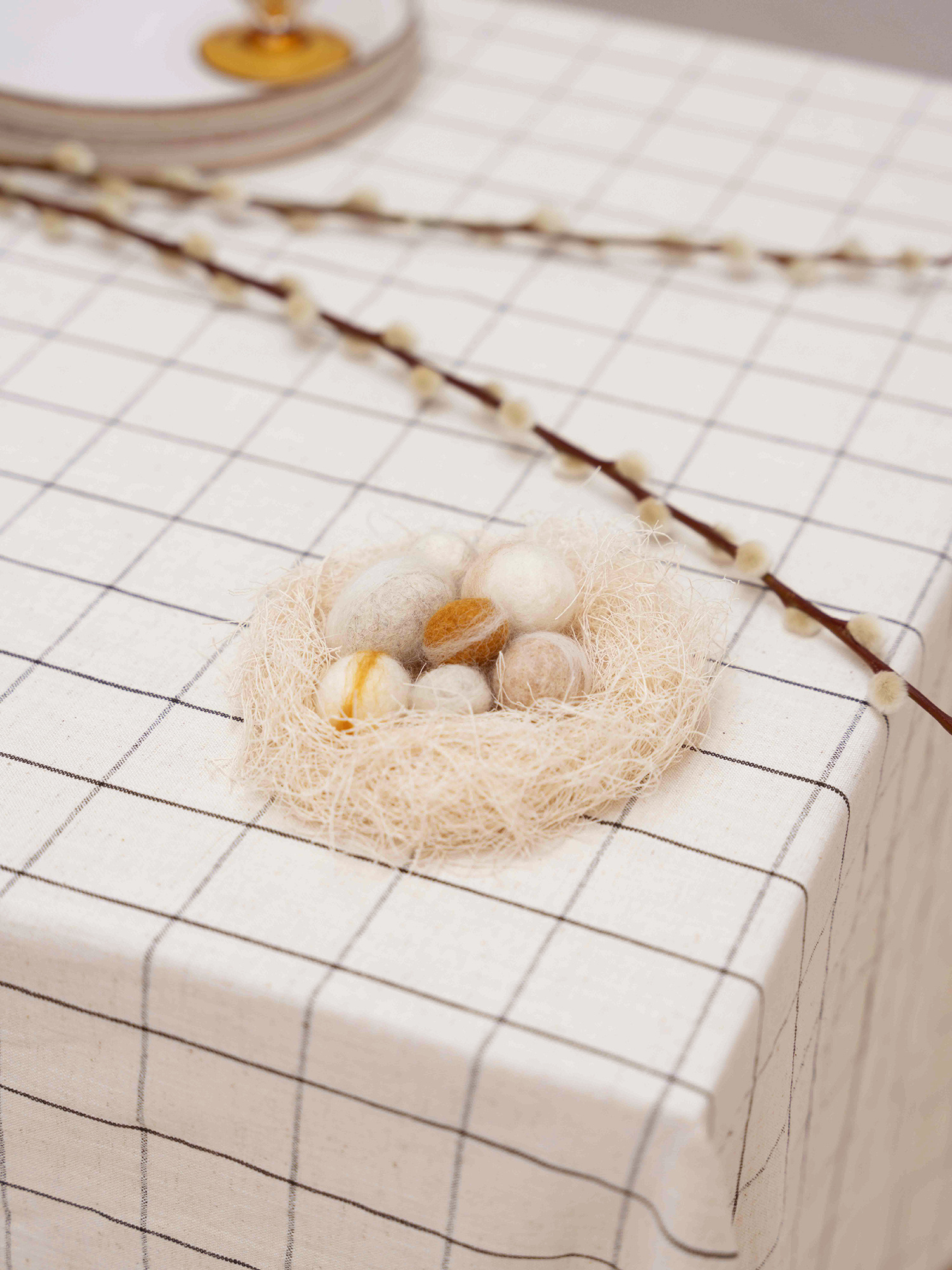 NEST neutral | seven felted merino wool eggs for Easter