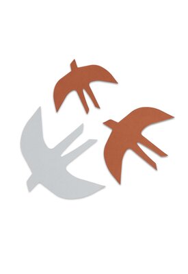 SVERM wall birds - natural (set of 3)