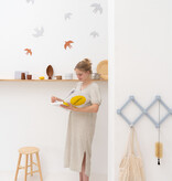 SVERM wall birds - natural | 3 kartonnen muurzwaluwen met aan 2 kanten kleur