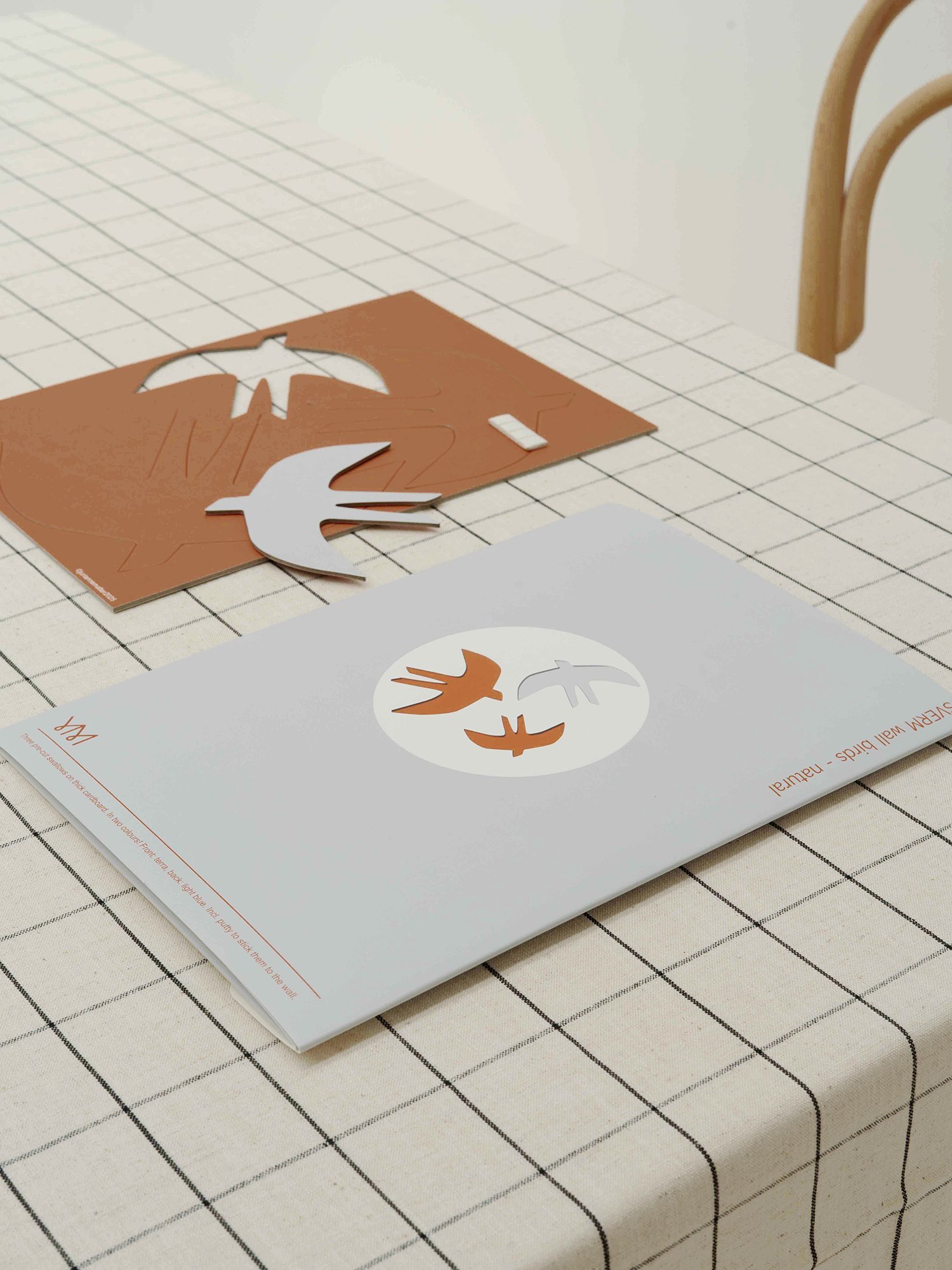 SVERM wall birds - natural (3 st)