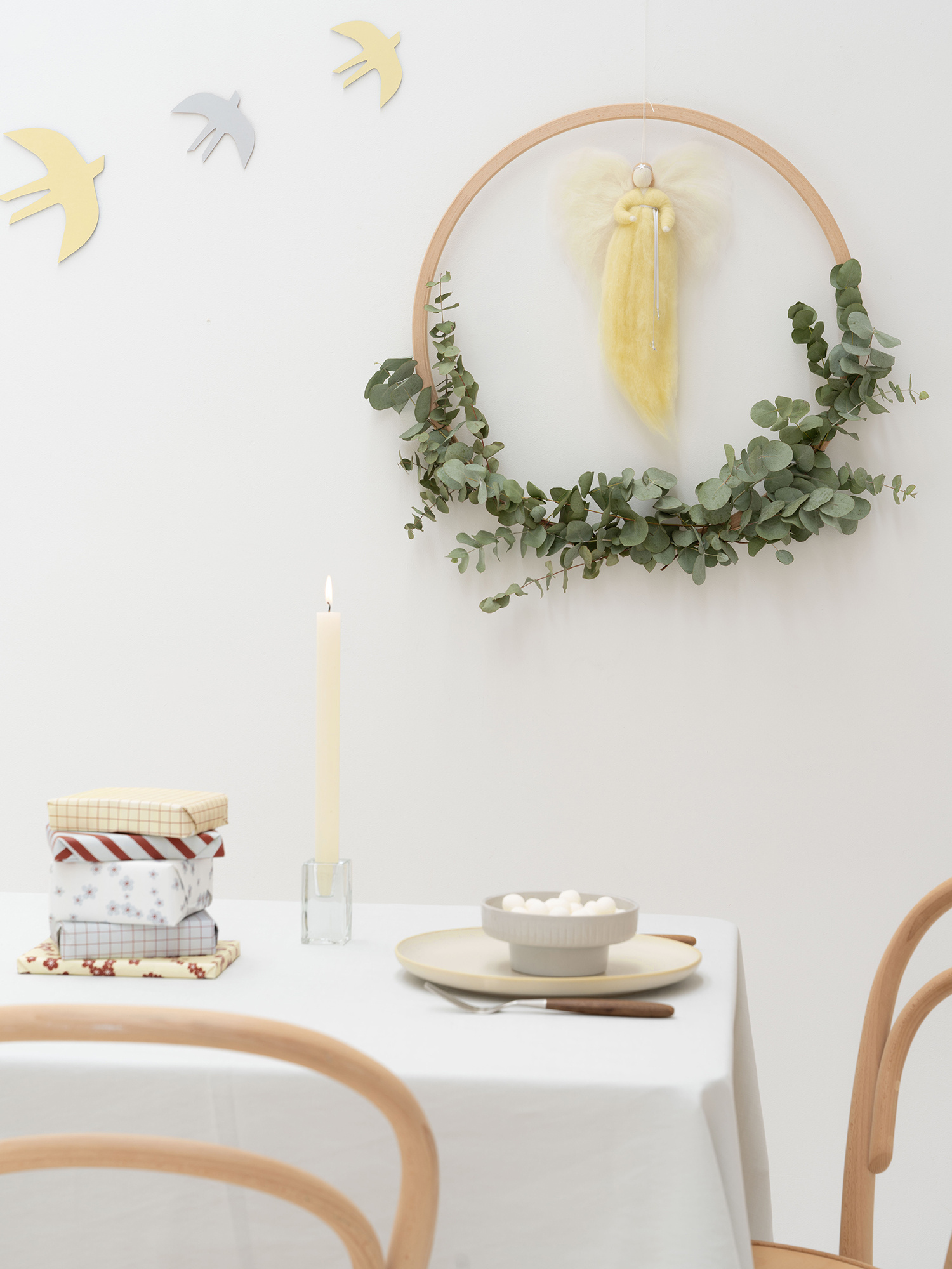 IRINI wool angel - pale yellow