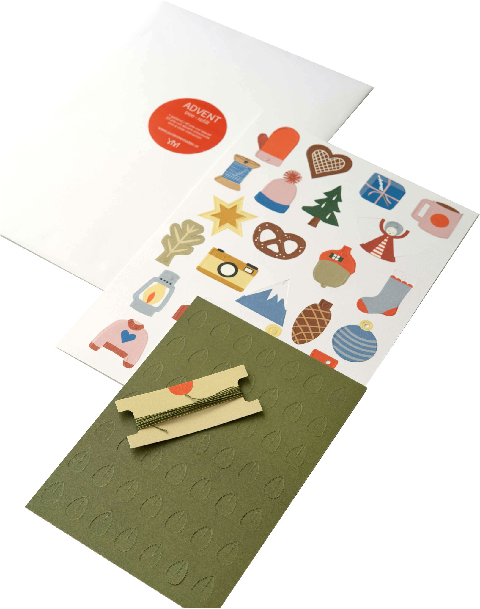 ADVENT tree - REFILL | update ornamentjes + blaadjesslinger voor advent tree