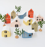 Jurianne Matter NOOK tiny houses  - bright:  5 papieren huisjes in vrolijke kleuren, DIY set