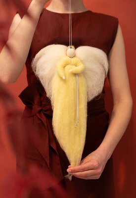 IRINI wool angel - pale yellow