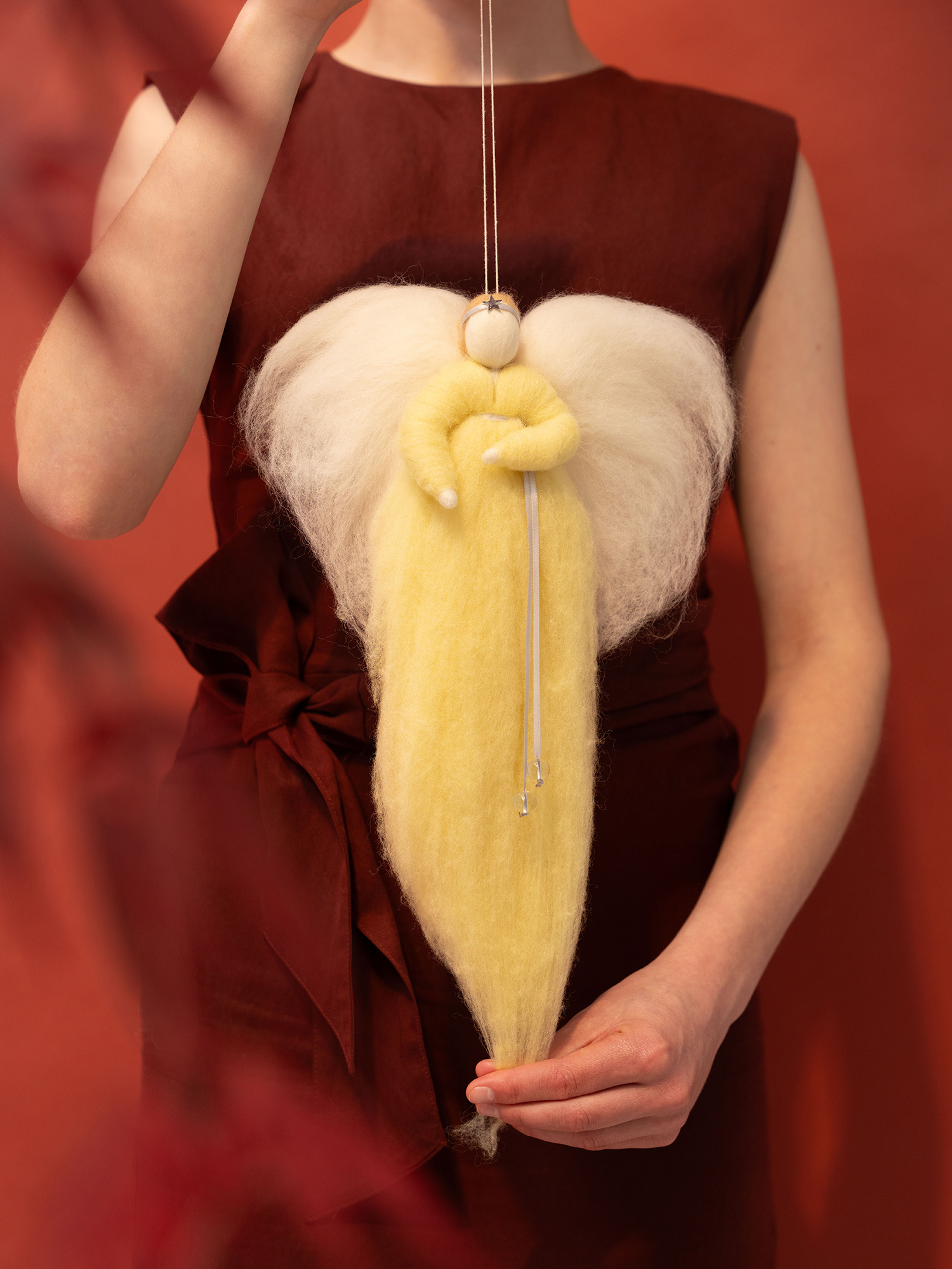 IRINI wool angel - pale yellow
