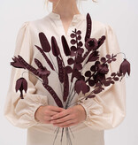 DIY kit with 8 burgundy paper flowers