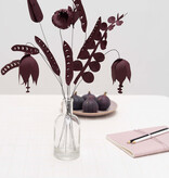 DIY set met 8 bordeauxrode papieren bloemen