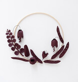 DIY kit with 8 burgundy paper flowers