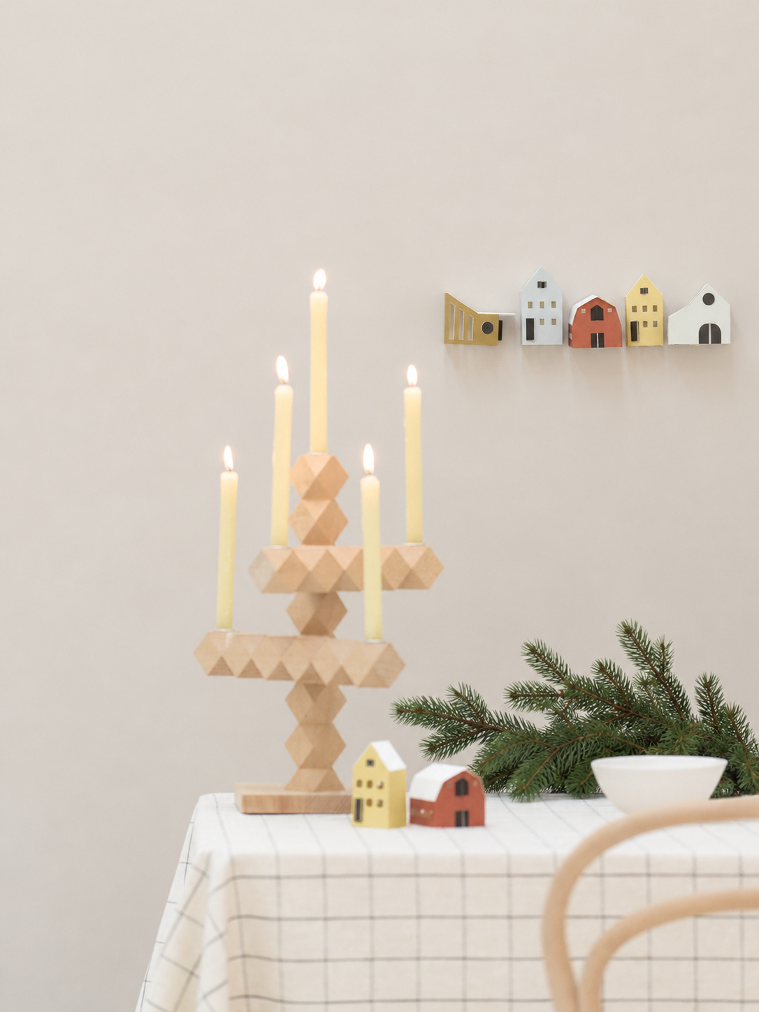 NOOK tiny houses natural | DIY set met 5 papieren huisjes