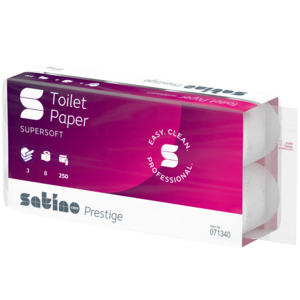 Satino TOILETPAPIER PRESTIGE - 3-LAAGS - 250 VELLEN - 8 X 8 ST