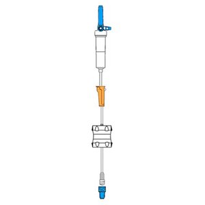 Dialex Biomedica Dialex Biomedica infuusleiding met luchtinlaat, STOPAR-filter, debietregelaar en purgeerfilter - totale lengte 170 cm