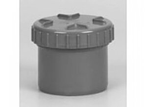 Pvc eindstuk met schroefdeksel