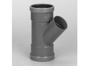 Pvc T-stuk 45graden manchet x lijm