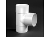 Hwa T-stuk 90graden verjongd 80mm wit