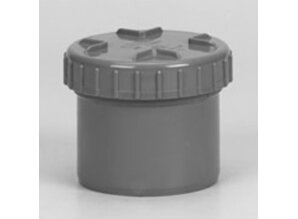 Pvc eindstuk met schroefdeksel