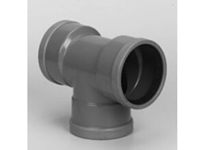 Pvc Verloop T-stuk 88graden 3x manchet