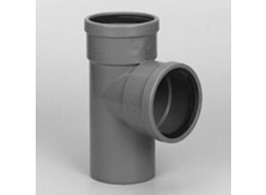 Pvc T-stuk 88graden 2x manchet 1x spie