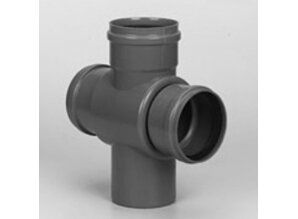Pvc dubbel T-stuk 88graden manchet / spie