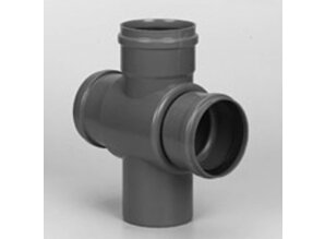 Pvc dubbel T-stuk 88graden manchet / spie