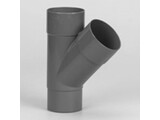 Pvc t-stuk 45graden mof / spie 32mm
