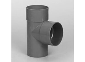 Pvc t-stuk 88graden mof / spie