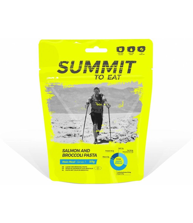 Summit to Eat Salmon and Broccoli Pasta