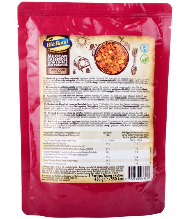 Bla Band Mexican Casserole with Lentils and Potatoes