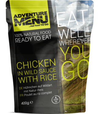 Adventure Menu Chicken in wild sauce and rice