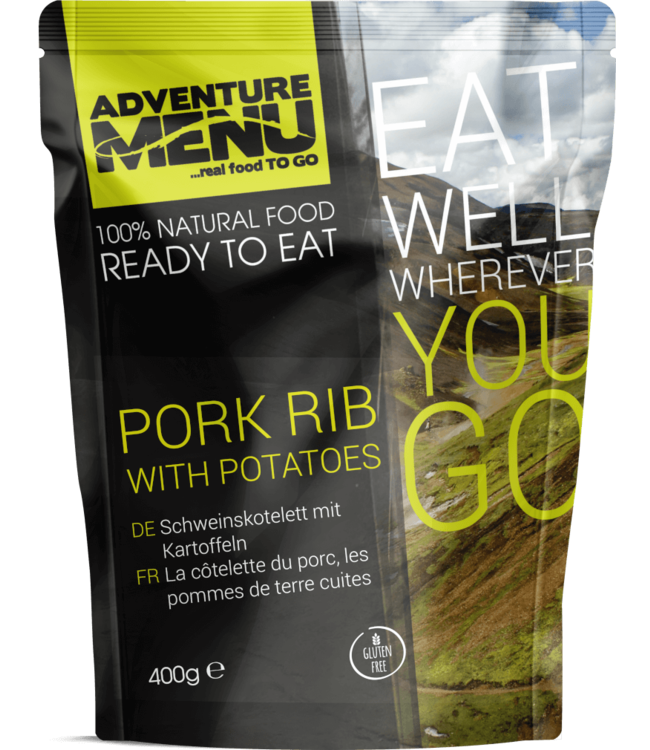Adventure Menu Pork rib with boiled potatoes