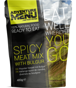 Adventure Menu Spicy meat mix with bulgur
