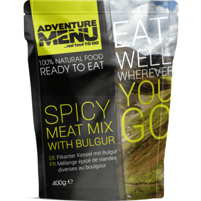 Adventure Menu Spicy meat mix with bulgur