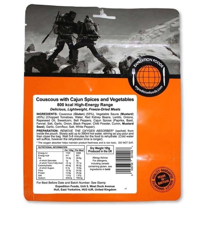 Expedition Foods Couscous with Cajun Spices and Vegetables