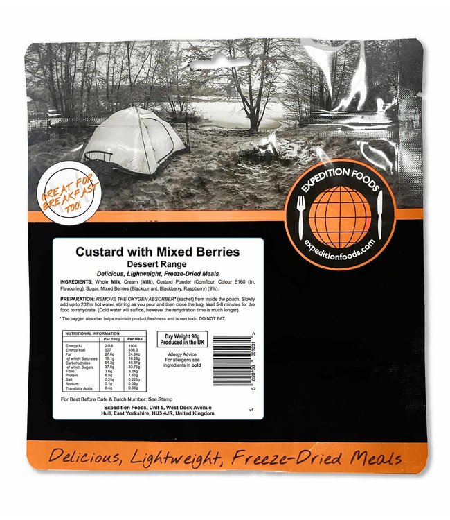 Expedition Foods Custard with Mixed Berries