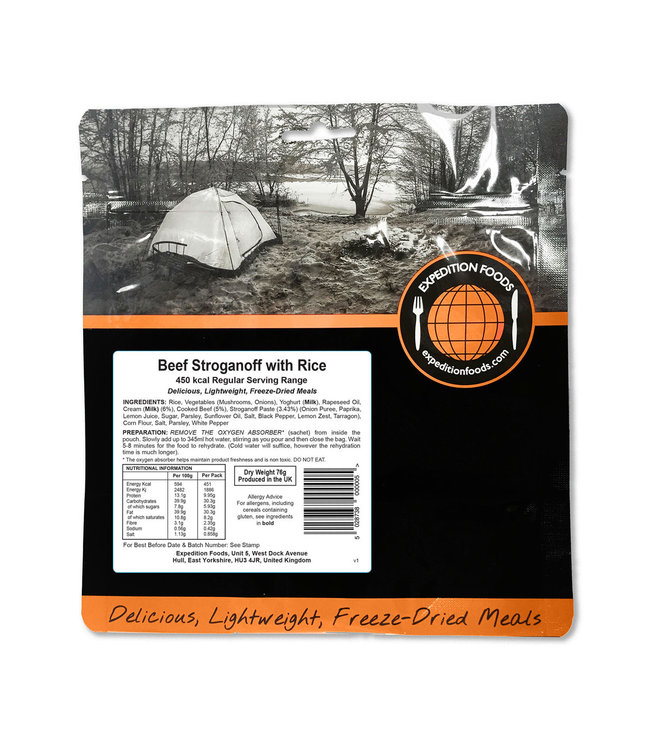 Expedition Foods Beef Stroganoff with Rice