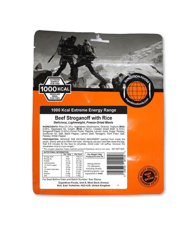 Expedition Foods Beef Stroganoff with Rice