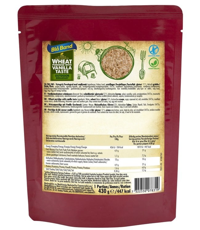 Bla Band Wheat porridge with vanilla