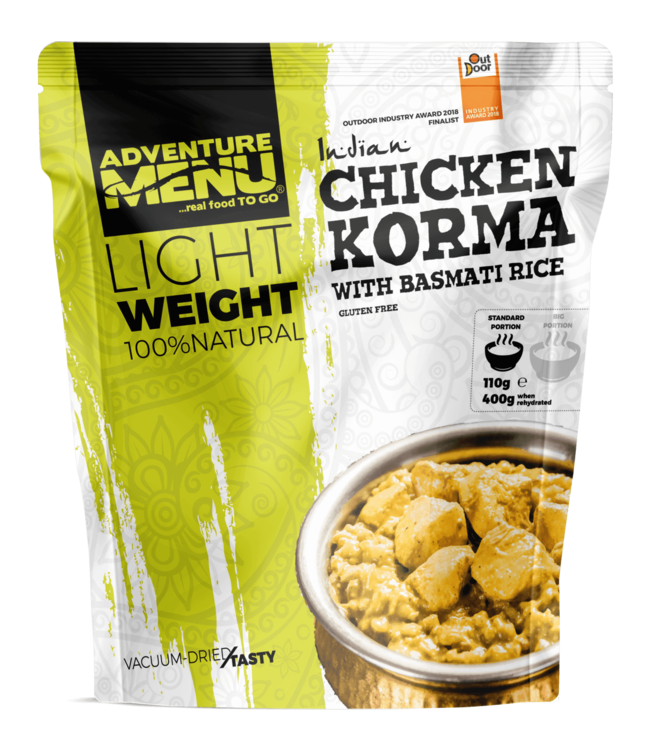 Adventure Menu Chicken Korma with basmati