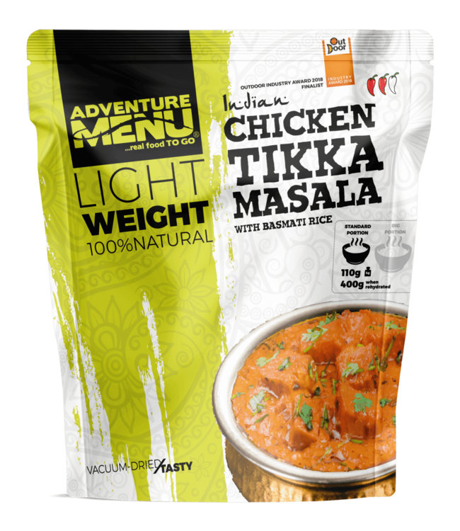 Adventure Menu Chicken Tikka Masala with basmati