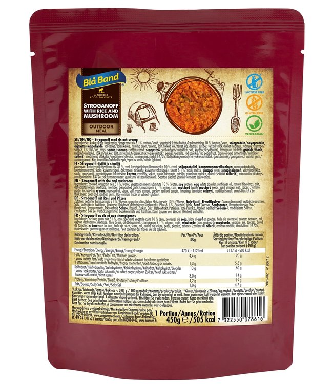 Bla Band Stroganoff with Rice and Mushroom