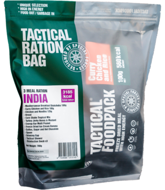 Tactical Foodpack 3 Mahlzeit Ration Indien