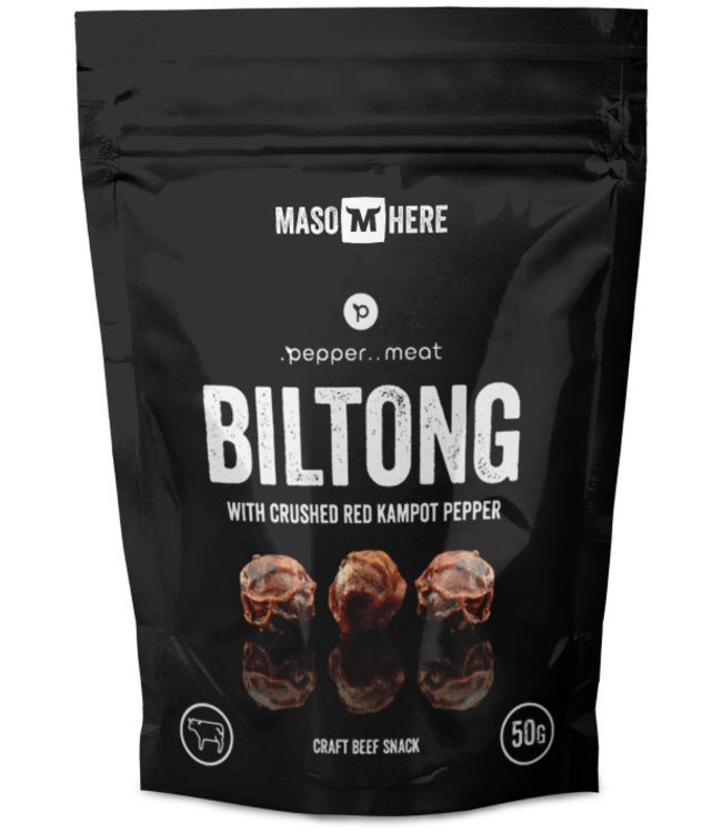 Maso Here Biltong with Kampot Pepper