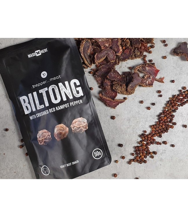 Maso Here Biltong with Kampot Pepper